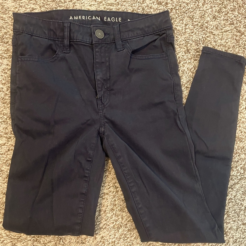 American Eagle High Rise Jegging- Black